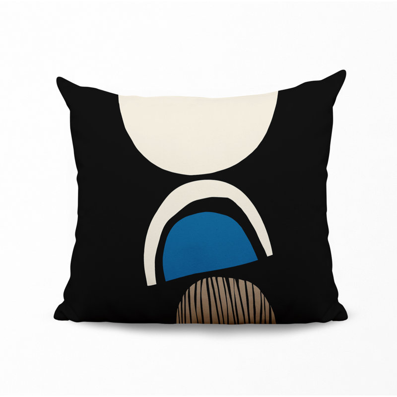 Jeté carré / extérieur en polyester Chamu, L 15 po x H 15 po, Turquoise