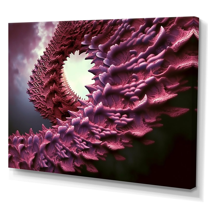 Impression sur toile Quantum Fractal Infinity Futuristic 3D I, Toile tendue, H 34 po x l 44 po x P 1,5 po