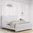 Upholstered Bed with Diamond Button, Modern Bed Frame with Galaxy Projector, No Box Spring Needed & Noise-Free Sturdy Wood Slats, PU-1586770351-1586770349