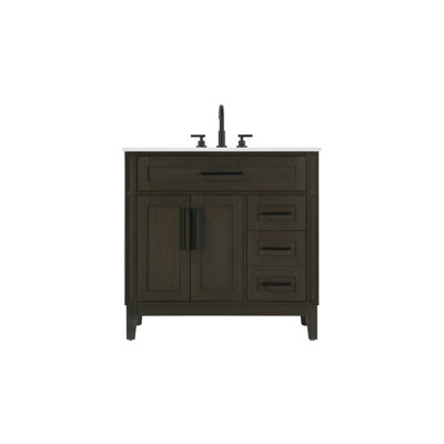 Meuble-lavabo simple 36 po brun moka
