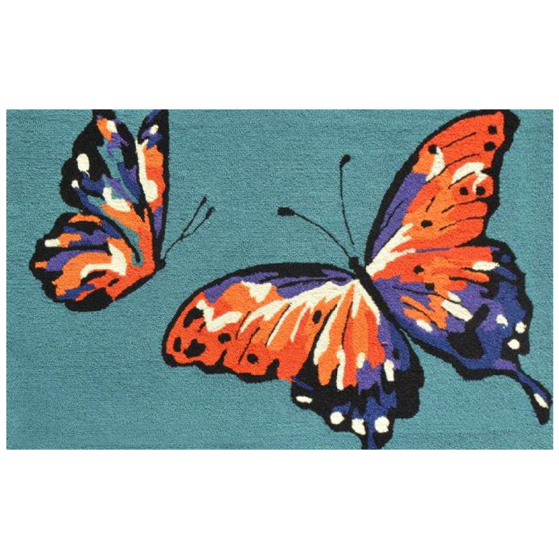 Multi Butterfly Teal Size 24"X36"