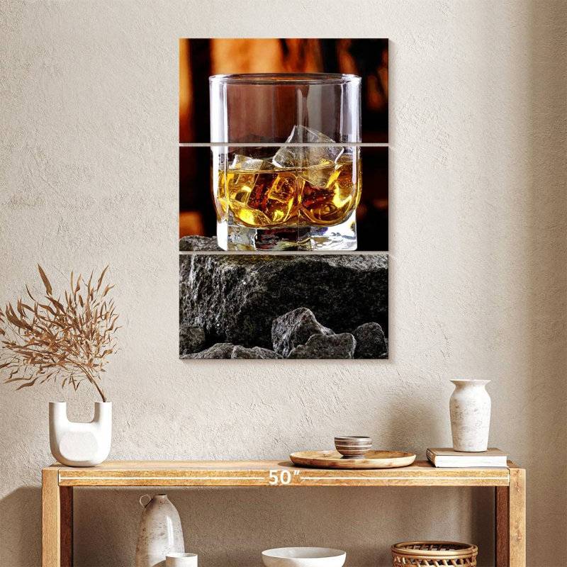 Whisky sur des rochers, H 38 po x l 24 po