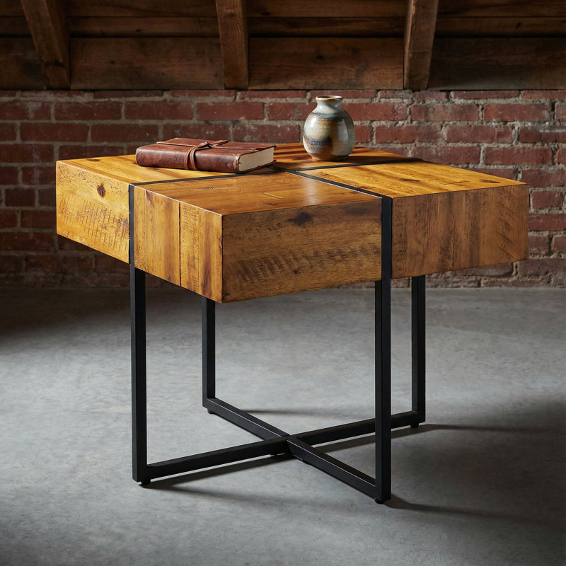 Zavaleta Solid Wood Top End Table