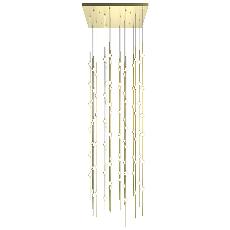 Constellation 96 - Light LED Pendant, White, Satin Brass, 3000K
