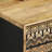 vidaXL Bedside Cabinet Black Solid rough mango wood, iron Small-1258529117
