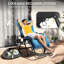 Chaise rembourrée zéro gravité, fauteuil inclinable pliant, bleu marine
