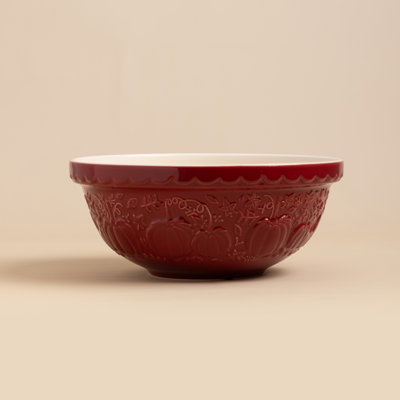 Pumpkin Size 18 Dark Red Mixing Bowl