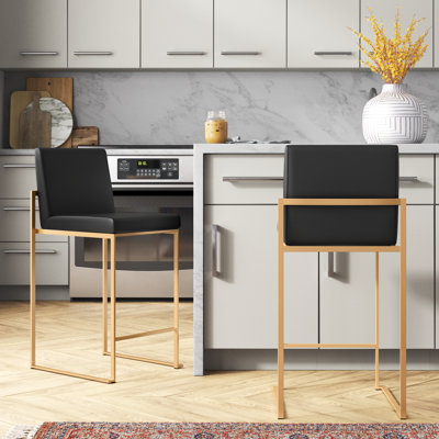 Brieon High Back Faux Leather Bar & Counter Stool