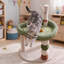 Petite tour à chat avec lit, arbre à chat mignon pour chats d'intérieur, poteau à griffer en sisal avec jouet suspendu et boules en sisal, perchoir à plusieurs niveaux