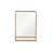 Metal Framed Wall Mirror with Shelf-1696030118