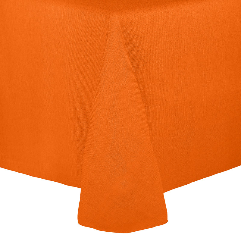 Ultimate Textile Square Tablecloth, 1, 120" x 120", Orange