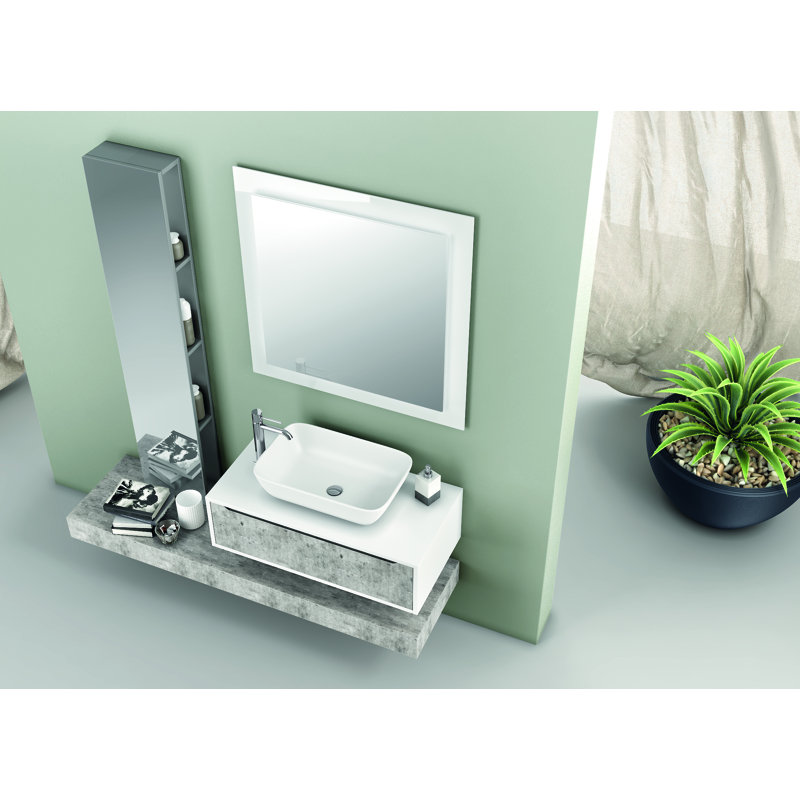 Yatts Bathroom Cabinet, Cement