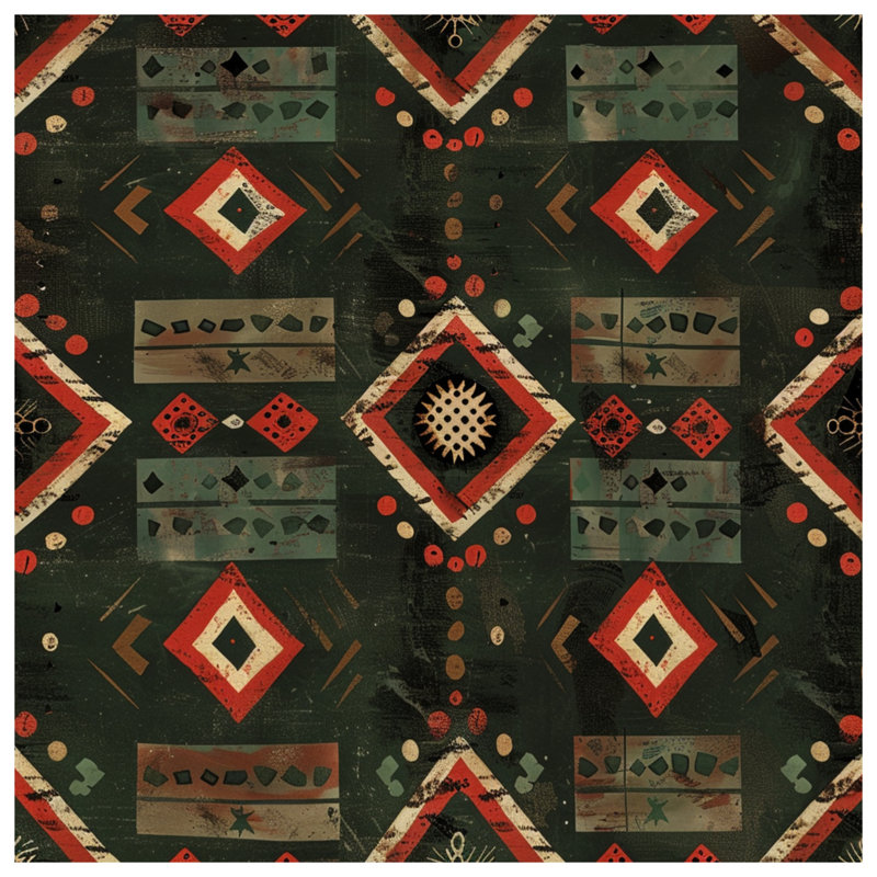 Housses de couette à motif géométrique Southwestern, Grand lit