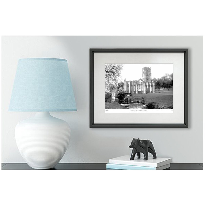 Fountains Abbey, 1895 - Single Picture Frame Print, 40cm H x 50cm W x 2.3cm D