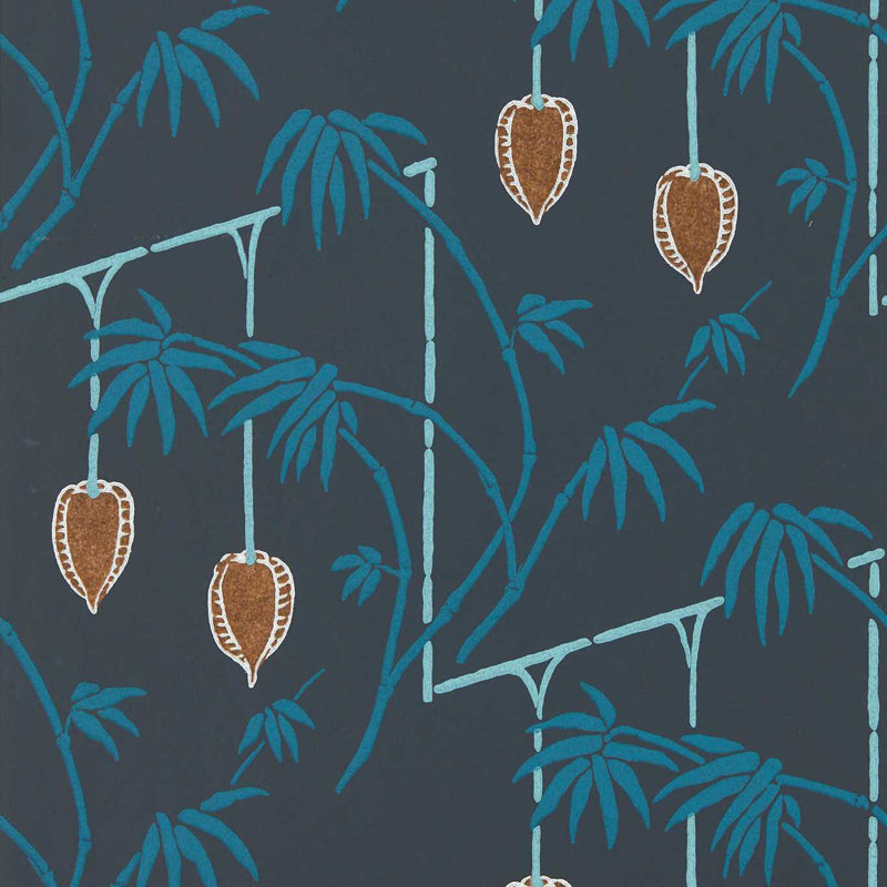 Kimiko 10.05m x 52cm Wallpaper Roll, Japanese Ink/Copper