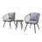3 - Piece Seating Group With Glass Top Table-514446445