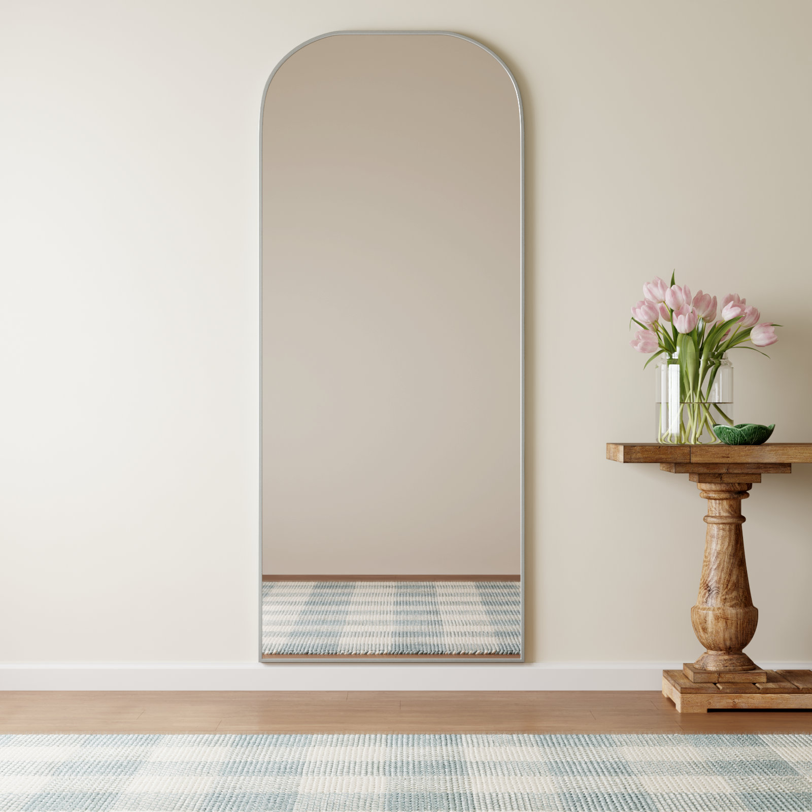 Sabine Accent Mirror, 76" x 32", Silver