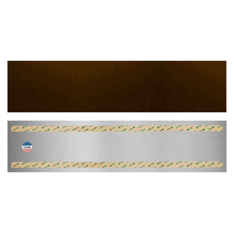 Plaque de protection pour porte Ackman - Aluminium anodisé - Support magnétique pour portes en acier, Bronze huilé