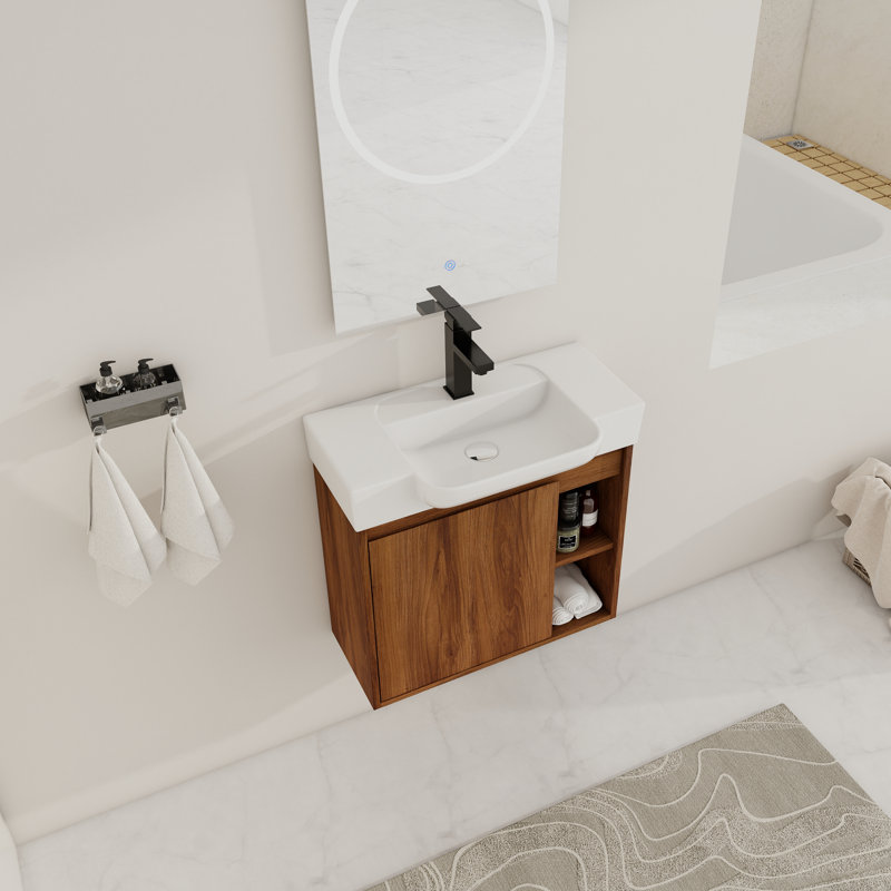 24'' Single Bathroom Vanity with Ceramic Top