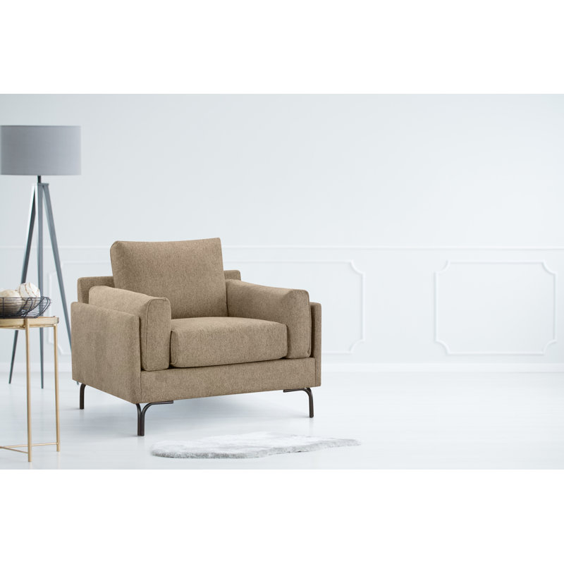 Naples Chair, Beige Polyester Blend