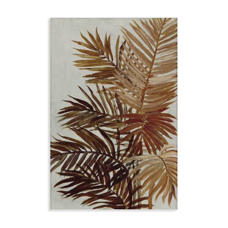  «Natural Palm Leaves», art mural sur toile par Jacob Q, H 24 po x l 16 po