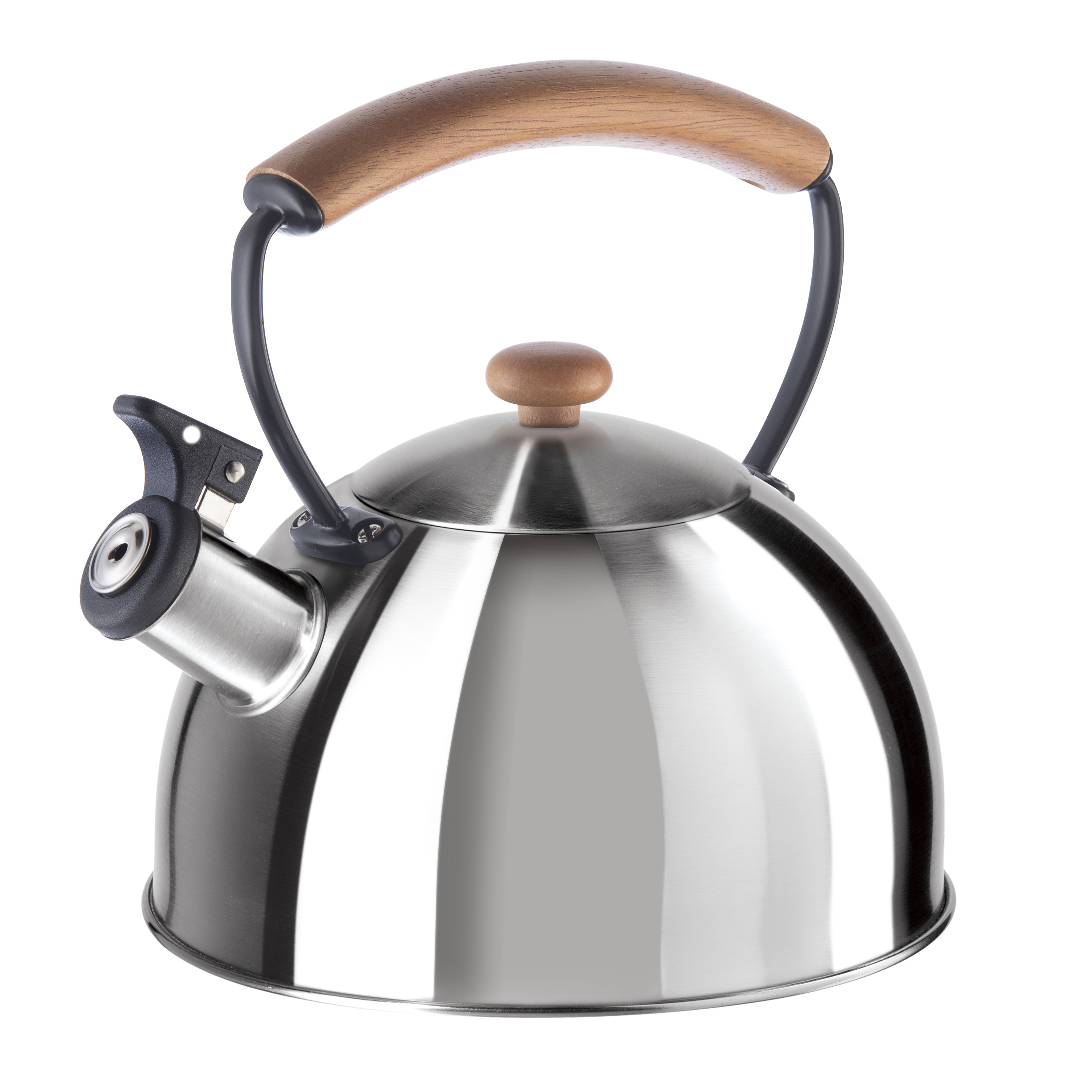 Oggi Brew Stainless Steel, Wood Handle, Whistling Tea Kettle (2.5 Lt, 85 Oz) & Reviews | Wayfair