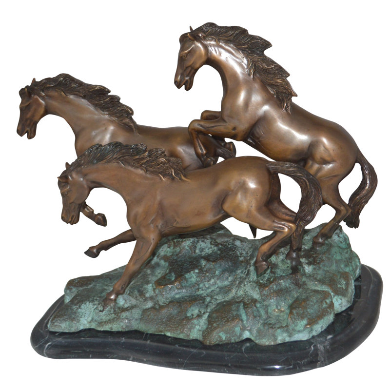 Jakarta Three Horses Running Figurine