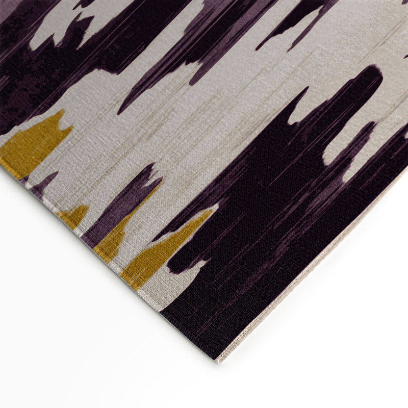 Tapis intérieur et extérieur beige Watercolor, Rectangle 5 pi x 7 pi