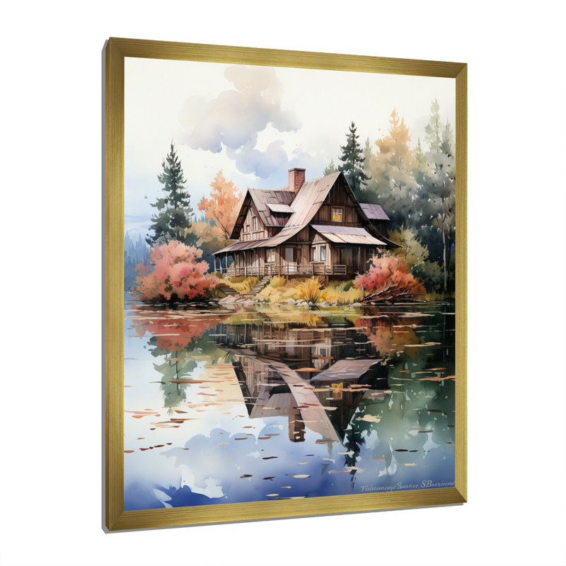 Reproduction sur toile de Palk Hotel Lodges Serenity Retreat, H 40 po x l 30 po x P 1,5 po, Encadrement doré