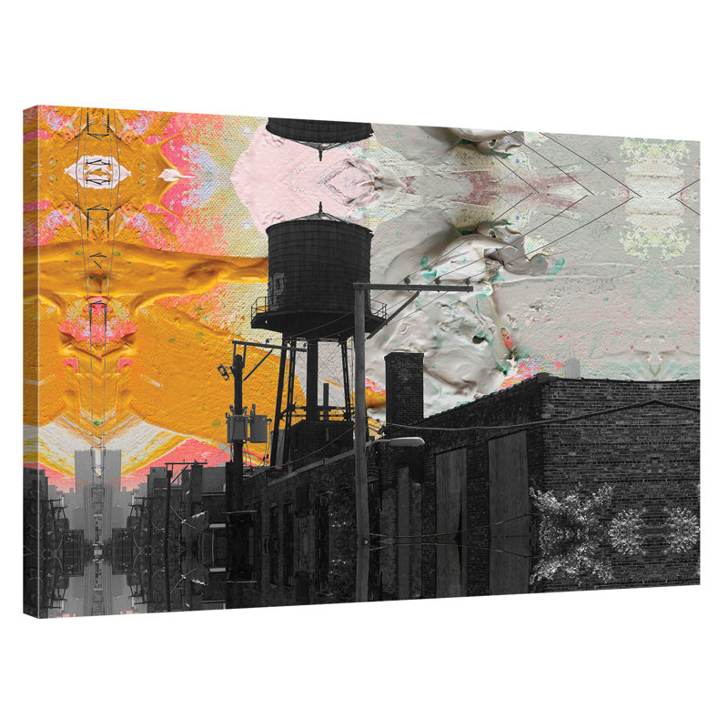 Water Tower by Kent Youngstrom - Wrapped Canvas Print, 30cm H x 41cm W x 4cm D