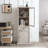 Storage Cabinet, Freestanding Cabinet With Glass Door And Shelves, Sideboard Cabinet, Cabinet With Drawer For Living Room, Kitchen, Dining Room, Office-1642735667