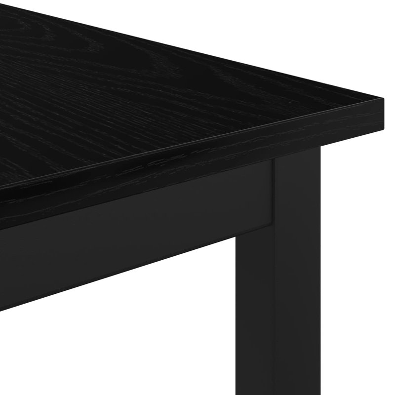 Standing Bar Table Engineered Wood, 105cmH x 60cmL x 60cmW, Black