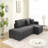 Wool Right Facing Sectional Sofa With Chaise