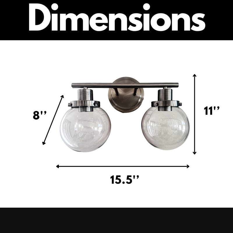 Bathroom Vanity , 2- Black Sconce With Clear Glass Shade, Versatile For Wall Mounted Lighting, Luxury Bathroom, Living Room
