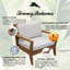 Ensemble de coussins de patio à assise profonde Tommy Bahama, Sunbrella résistant à la décoloration et à l'eau pour canapés de patio, canapés modulaires et chaises longues, l 24 po x P 24 po, 4 po d'épaisseur, réversible, os de bambou Bay-131480123-131480128