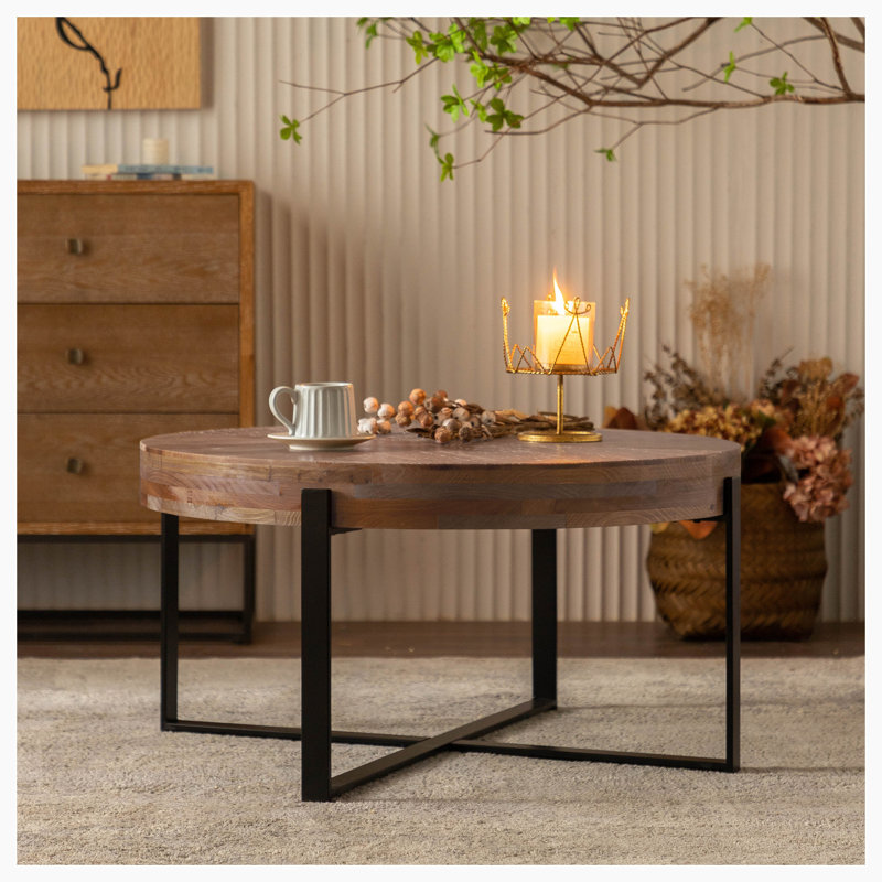Table basse Ceairra, Noir, H 17,72 po x L 33,86 po x l 33,65 po