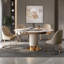 Ensembles de table de salle à manger légers et luxueux en faux marbre.-102627400