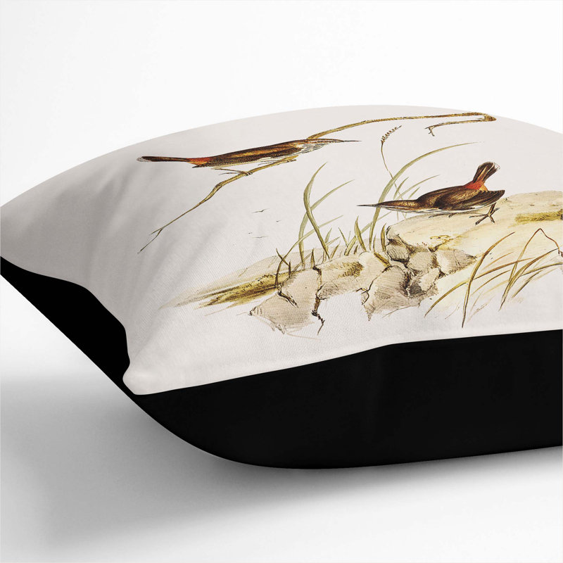 Square Throw Cushion, 40cm H x 40cm W x 15cm D, Black