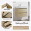 Meuble-lavabo mural 24 po avec lavabo, 2 tiroirs à fermeture en douceur, ensemble KD