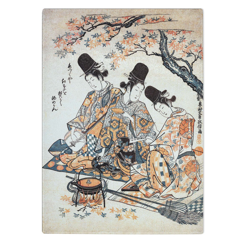 Tempered Glass Three Heating Sake by Okumura Masanobu Chopping Board, 20 cm W x 28.5 cm L