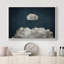 Clouds " Pastel Navy Abstract Sky Clouds Modern Relaxing Minimalist Wall Decor Artwork IRS39 "-98126393-98126394
