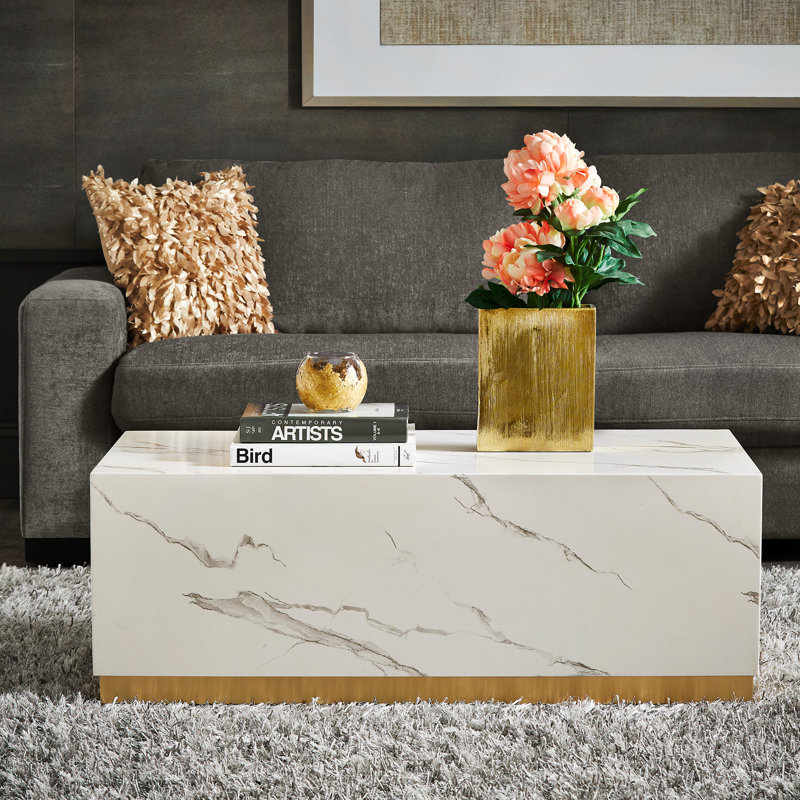 Roman Single Coffee Table, White
