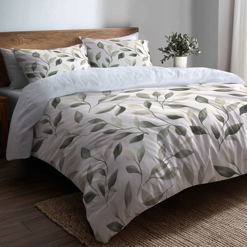 Ensemble de literie abstraite de 6 - édredon sauge moderne, King Comforter + 3 Additional Pieces