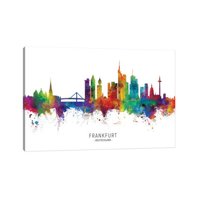 Frankfurt Germany Skyline by Michael Tompsett - 1 Piece Wrapped Canvas Wall Art
