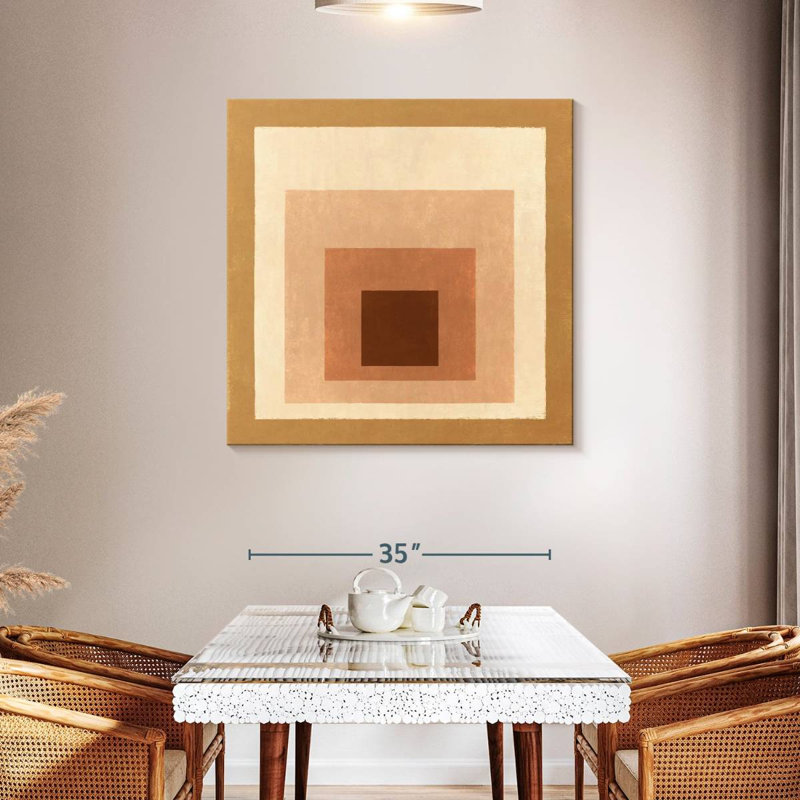 Warm Square Layers, 39" H x 39" W