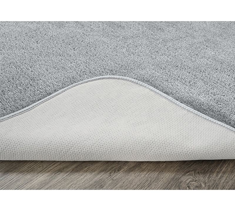 Billy-Dean Nylon 2 Piece Bath Rug Set with Non-Slip Backing, Platinum Gray