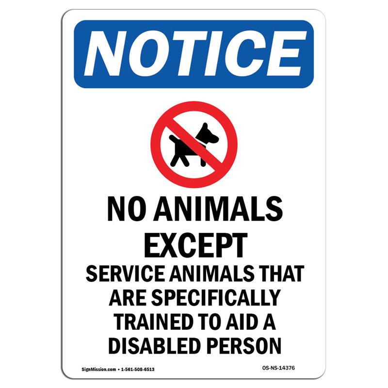 No Animals Except Sign with Symbol