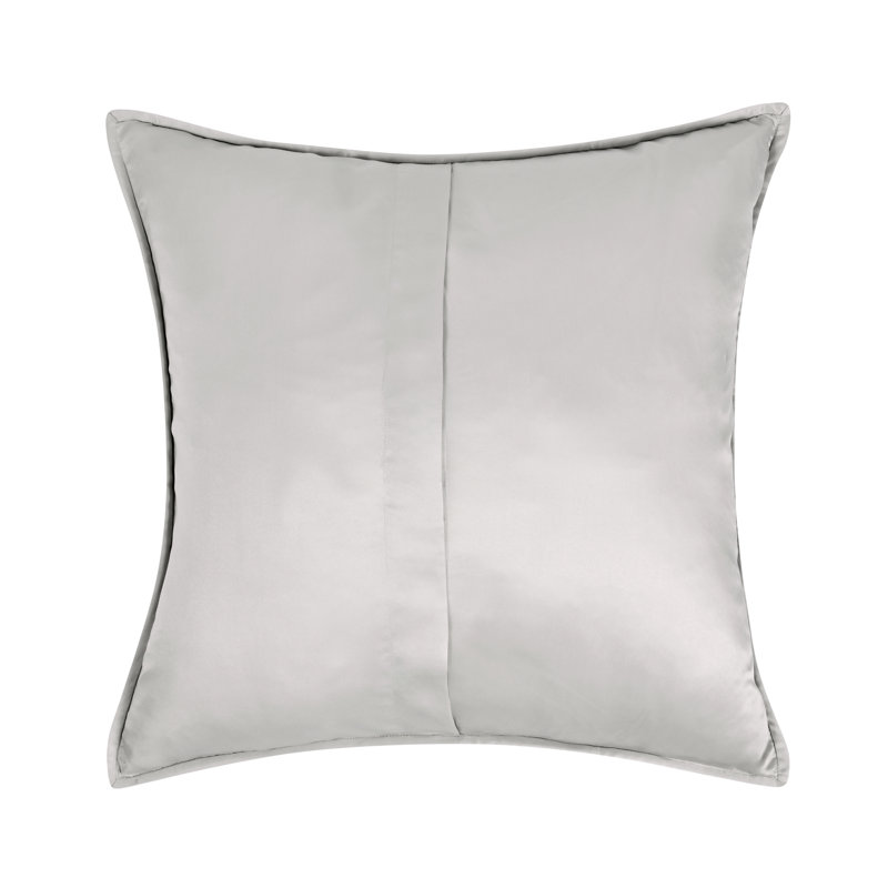 Winthrop Sateen Sham, Euro, Silver Gray