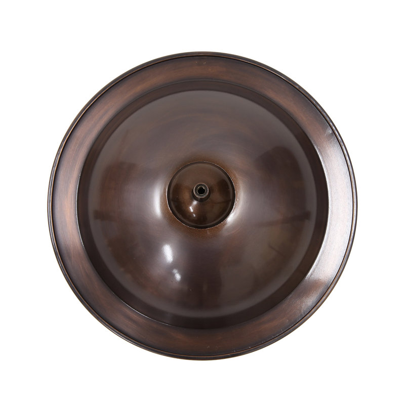 Classic Copper Wall-Mounted Bird Bath with Iron Bracket