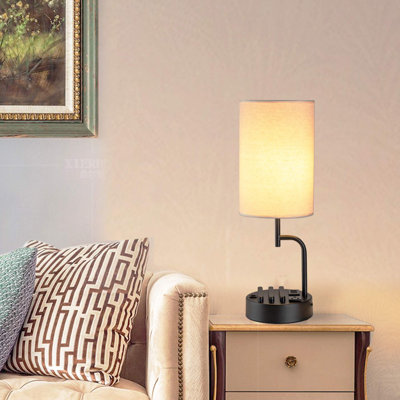 Lampe de table en métal USB